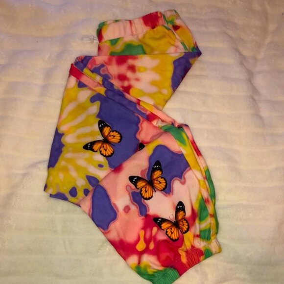 SHEIN tie-dye butterfly sweatpants - Picture 1 of 5